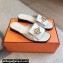 Hermes Heel 2.5cm Isle sandals with iconic Glenan buckle in calfskin White 2024