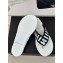 Chanel CC Logo Braided Striped Thong Sandals Knit Black/White 2024
