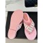 Chanel CC Logo Braided Striped Thong Sandals Knit White/Pink 2024