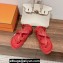 Hermes Inboard sandals in woven ribbon and calfskin Red 2024