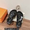 Hermes Inboard sandals in woven ribbon and calfskin Black 2024