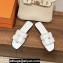 Hermes Idioma sandals with "Mosaique" motif in calfskin White 2024