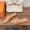 Hermes Idioma sandals with "Mosaique" motif in calfskin Brown 2024