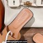 Hermes Idioma sandals with "Mosaique" motif in calfskin Brown 2024