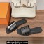 Hermes Idioma sandals with "Mosaique" motif in calfskin Black 2024