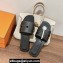 Hermes Idioma sandals with "Mosaique" motif in calfskin Black 2024