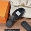 Hermes Idioma sandals with "Mosaique" motif in calfskin Black 2024