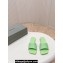 Balenciaga Duty Free Flat Sandals in shiny soft sheepskin Green 2024