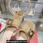 Roger Vivier Très Vivier Metal Buckle Mules in Patent Leather Beige 2024
