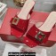 Roger Vivier Très Vivier Metal Buckle Mules in Patent Leather Red 2024