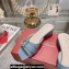 Roger Vivier Très Vivier Strass Buckle Mules in Denim Blue 2024