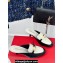 Ferragamo Heel 6cm New Vara buckle mules printed calfskin Black/Fabric White 2024
