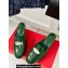 Ferragamo Heel 6cm New Vara buckle mules printed calfskin Green 2024