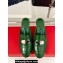 Ferragamo Heel 6cm New Vara buckle mules printed calfskin Green 2024