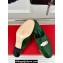 Ferragamo Heel 6cm New Vara buckle mules printed calfskin Green 2024