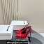Jacquemus Heel 10cm Les slingbacks Cubisto hautes pumps Glazed Leather Red 2024