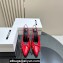 Jacquemus Heel 10cm Les slingbacks Cubisto hautes pumps Glazed Leather Red 2024
