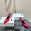 Jacquemus Heel 10cm Les slingbacks Cubisto hautes pumps Glazed Leather Red 2024