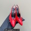 Jacquemus Heel 10cm Les slingbacks Cubisto hautes pumps Glazed Leather Red 2024