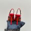 Jacquemus Heel 10cm Les slingbacks Cubisto hautes pumps Glazed Leather Red 2024