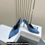 Jacquemus Heel 10cm Les slingbacks Cubisto hautes pumps Denim Blue 2024