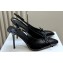 Jacquemus Heel 10cm Les slingbacks Cubisto hautes pumps Glazed Leather Black 2024