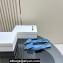 Jacquemus Les slingbacks Duelo plates Circle square flats Denim Blue 2024