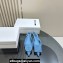 Jacquemus Les slingbacks Duelo plates Circle square flats Denim Blue 2024