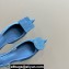 Jacquemus Les slingbacks Duelo plates Circle square flats Denim Blue 2024