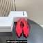 Jacquemus Heel 3.5cm Les slingbacks Duelo basses Circle square pumps Satin Red 2024