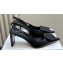 Jacquemus Heel 7.5cm Les slingbacks Duelo hautes Circle square pumps Leather Black 2024