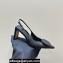 Jacquemus Heel 7.5cm Les slingbacks Duelo hautes Circle square pumps Leather Black 2024