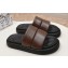 Dolce & Gabbana Padded and quilted Nappa-look fabric Men's sandals Coffee 2024