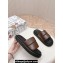 Dolce & Gabbana Padded and quilted Nappa-look fabric Men's sandals Coffee 2024