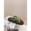 Dolce & Gabbana Padded and quilted Nappa-look fabric Men's Crossover sandals Green 2024