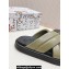 Dolce & Gabbana Padded and quilted Nappa-look fabric Men's Crossover sandals Green 2024