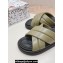 Dolce & Gabbana Padded and quilted Nappa-look fabric Men's Crossover sandals Green 2024