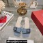 Roger Vivier Très Vivier Metal Buckle Mules in Denim Blue 2024