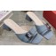 Roger Vivier Très Vivier Metal Buckle Mules in Denim Blue 2024