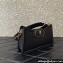 Valentino VLogo Leather shoulder bag in grainy calfskin Black 2024