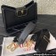 Valentino VLogo Leather shoulder bag in grainy calfskin Black 2024
