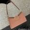 Valentino VLogo Leather shoulder bag in grainy calfskin Nude 2024