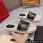 Valentino Vlogo Cut-Out Slide Sandals Espadrilles in calfskin leather Black 2024