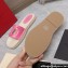Valentino Vlogo Cut-Out Slide Sandals Espadrilles in calfskin leather Pink 2024