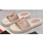 Valentino Vlogo Cut-Out Slide Sandals Espadrilles in calfskin leather Nude 2024
