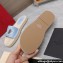 Valentino Vlogo Cut-Out Slide Sandals Espadrilles in calfskin leather Blue 2024