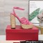 Valentino Heel 13cm Platform 4cm Raflower Wedge Sandals Espadrilles in calfskin leather Pink 2024