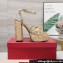 Valentino Heel 13cm Platform 4cm Raflower Wedge Sandals Espadrilles in calfskin leather Gold 2024