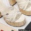 Valentino Heel 13cm Platform 4cm Raflower Wedge Sandals Espadrilles in calfskin leather White 2024
