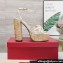 Valentino Heel 13cm Platform 4cm Raflower Wedge Sandals Espadrilles in calfskin leather White 2024